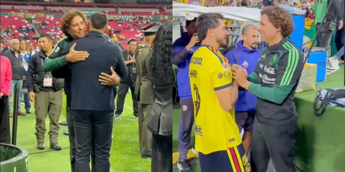 Guillermo Ochoa se reencontró con viejos compañeros del América.