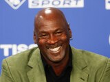 El legendario Michael Jordan durante una rueda de prensa previo al juego entre los Hornets de Charlotte y los Bucks de Milwaukee, el 24 de enero de 2020, en París.