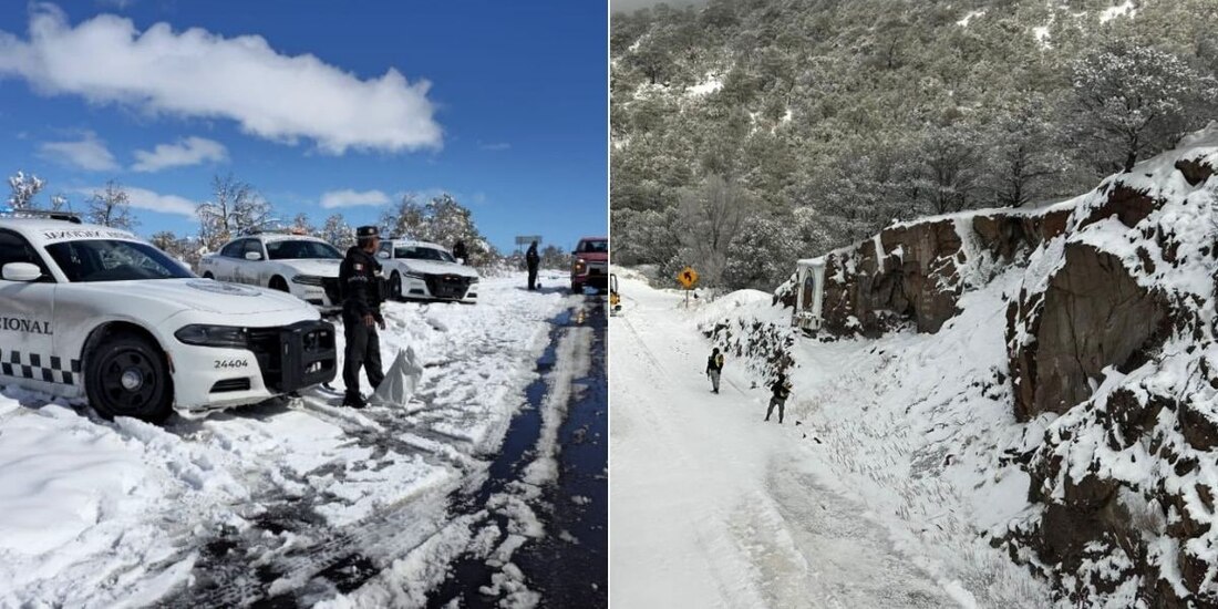 Cae nieve en 21 municipios de Chihuahua.