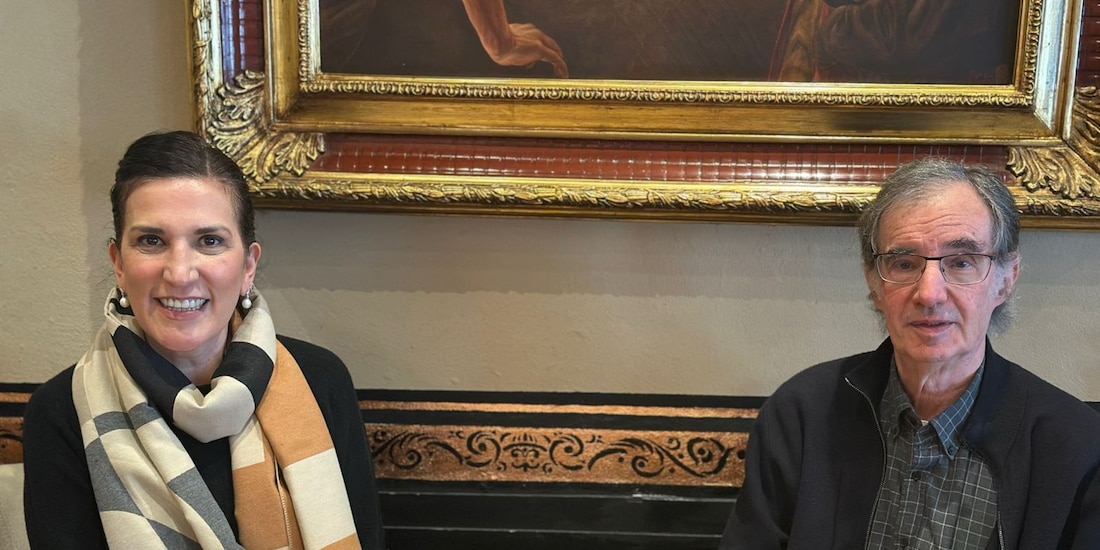 La presidenta de la Cámara de Diputados, Kenia López, y José Woldenberg, expresidente del IFE, ayer.