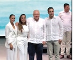 Ana Paty Peralta, Mara Lezama, Marín Mollinedo y Eugenio Segura, ayer.