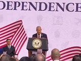 Ronald Johnson, durante la conmemoración por la Independencia de Estados Unidos