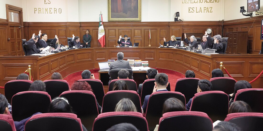 Votación en el pleno de la Suprema Corte de Justicia, ayer.