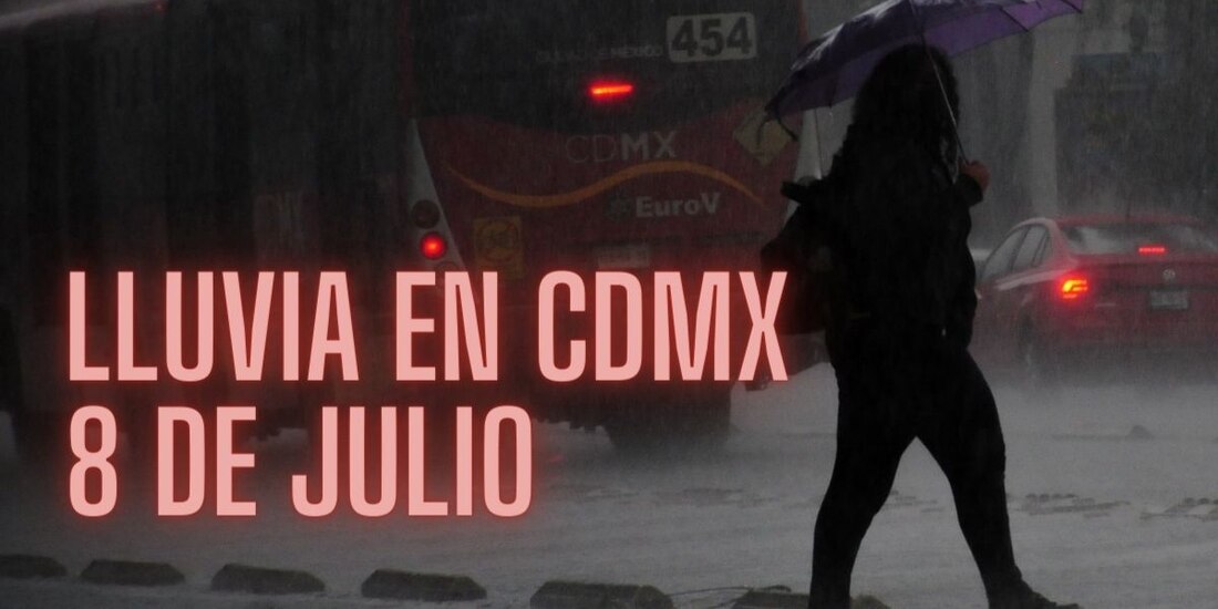 A esta hora lloverá en Ciudad de México este lunes 8 de julio.