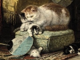 Obra que forma parte de la muestra "Gatos en la historia del arte".