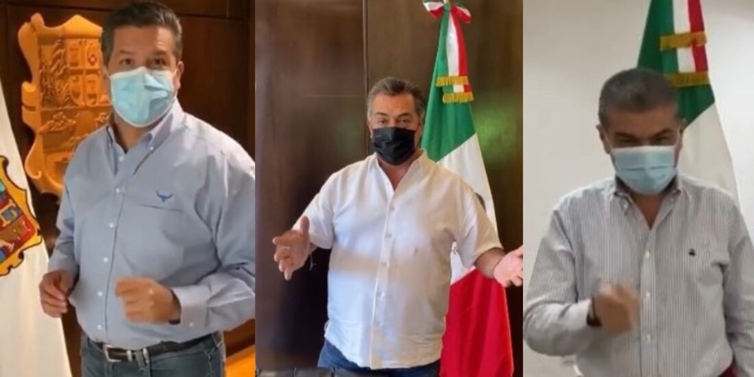 Francisco Cabeza de Vaca, de Tamaulipas;Jaime Rodríguez, de Nuevo León y Miguel Riquelme, de Coahuila