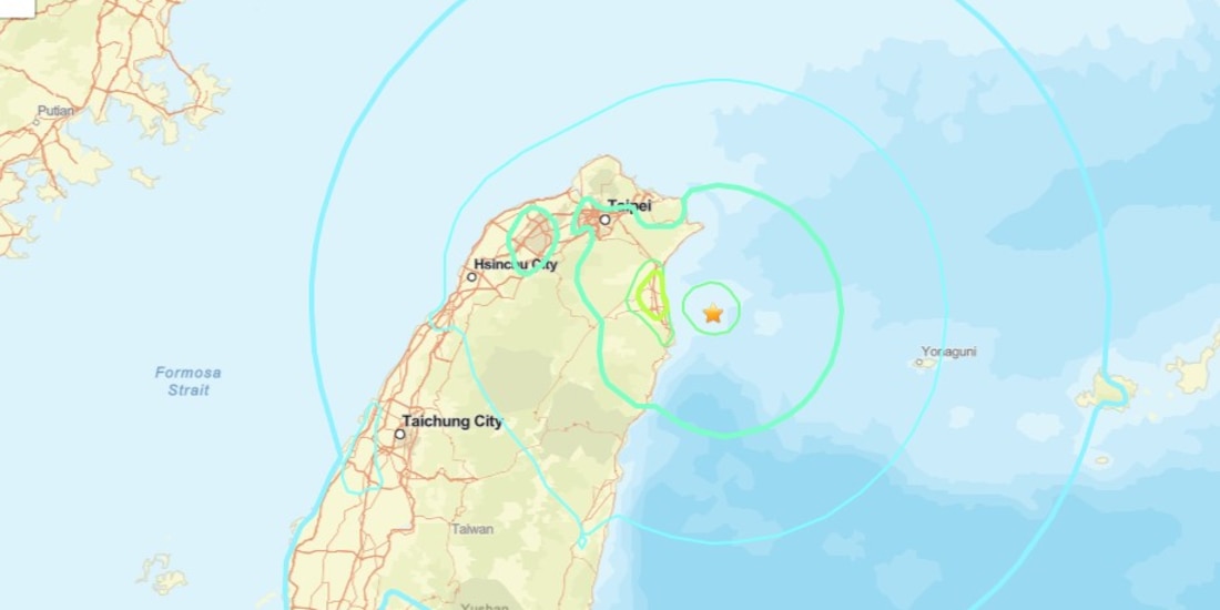 Sismo magnitud 6.6 sacude Taiwán; descartan riesgo de tsunami.