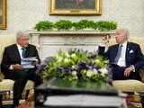 El presidente Joe Biden se reúne con el presidente mexicano, Andrés Manuel López Obrador, en la Oficina Oval de la Casa Blanca en Washington, Estados Unidos.