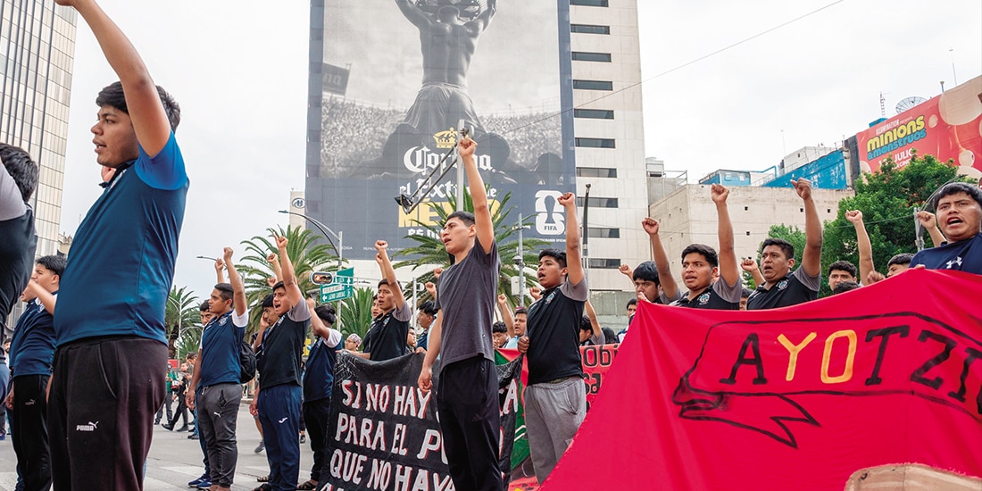 Manifestación Acción Global por Ayotzinapa, realizada el pasado 26 de junio, en la Ciudad de México.