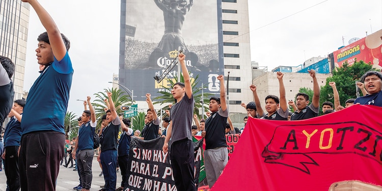 Manifestación Acción Global por Ayotzinapa, realizada el pasado 26 de junio, en la Ciudad de México.