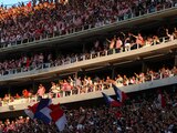 Aficionados del Guadalajara durante un partido del club en el Estadio Akron en el Clausura 2020.