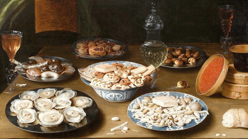 Osias Beert, Bodegón con varios recipientes, hacia 1610.