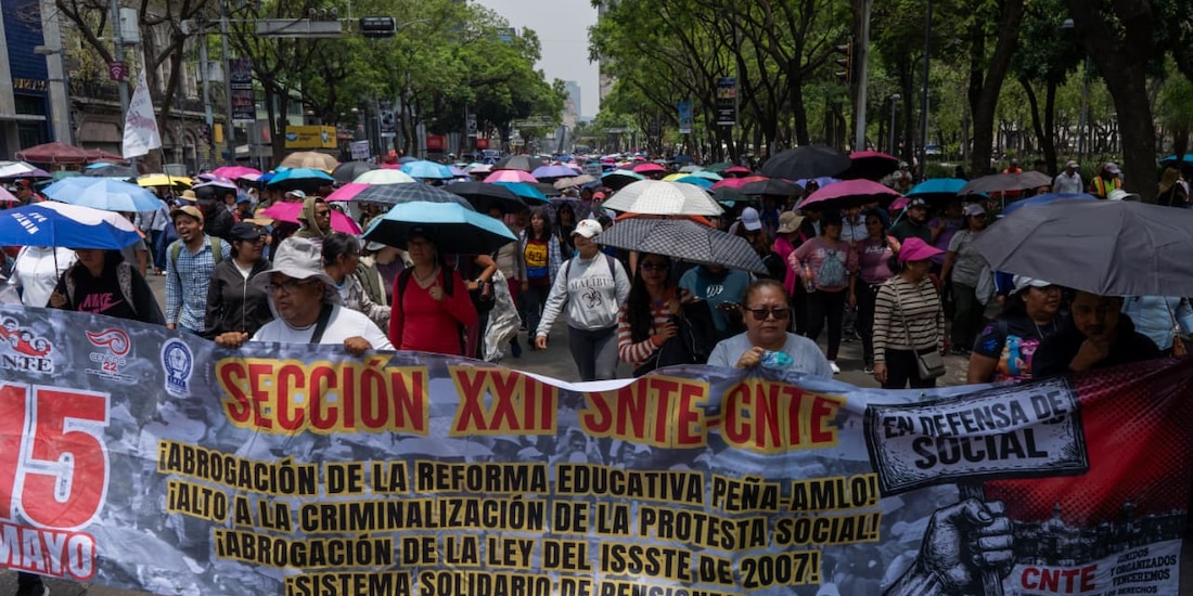 Profesores disidentes en la CDMX.