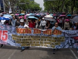 Profesores disidentes en la CDMX.