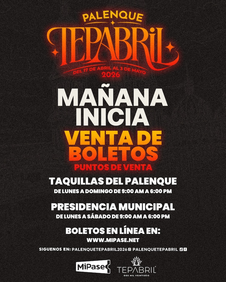 Venta de boletos Palenque Tepabril 2026