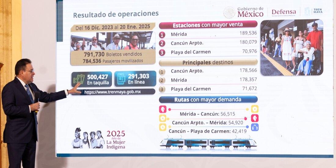 Óscar David Lozano Águila, director general del Tren Maya, estuvo este jueves en Palacio Nacional.