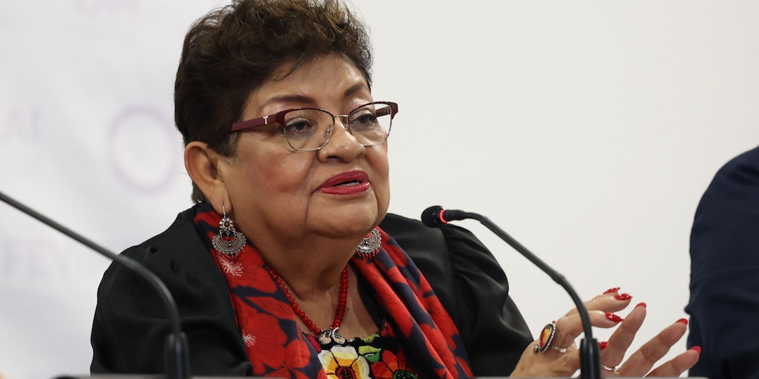 Ernestina Godoy Ramos, titular de la Fiscalía General de la República, en conferencia de prensa el 8 de julio de 2026.