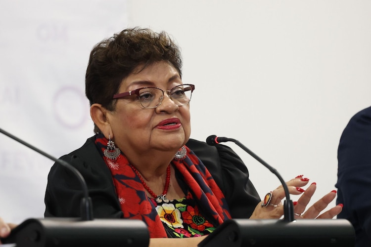 Ernestina Godoy Ramos, titular de la Fiscalía General de la República, en conferencia de prensa el 8 de julio de 2026.