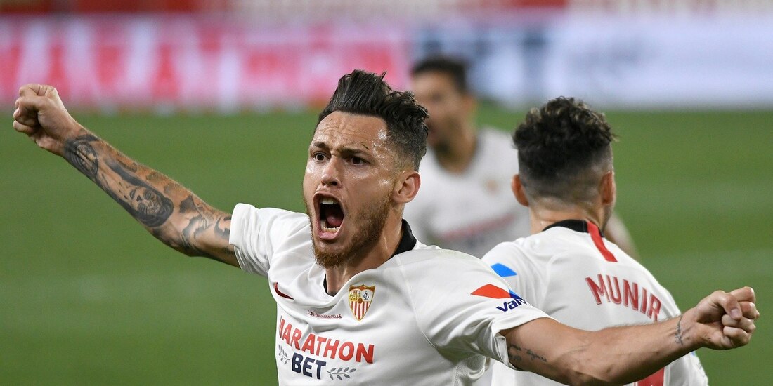 El argentino Lucas Ocampos anotó el primer gol en el reinicio del campeonato de Primera División en el balompié español.