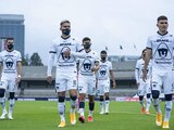 Jugadores de Pumas en Ciudad Universitaria después de un juego en el pasado Torneo Guard1anes 2021 de la Liga MX.