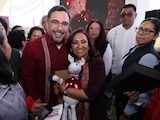 La mandataria tlaxcalteca con autoridades del Politécnico Nacional.