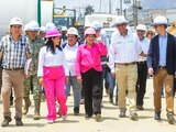 Supervisa Delfina Gómez avance de obras de rescate del sistema de drenaje en Chalco.