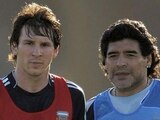Lionel Messi fue dirigido por Diego Maradona en el Mundial de Sudáfrica 2010.