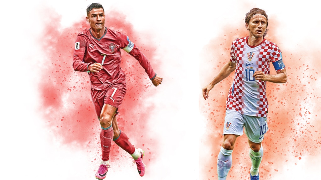 En la imagen los futbolistas Luka Modric y Cristiano Ronaldo