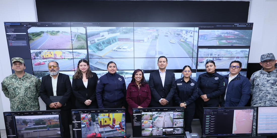 Lorena Cuéllar en el sistema de monitoreo.