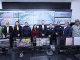 Lorena Cuéllar en el sistema de monitoreo.