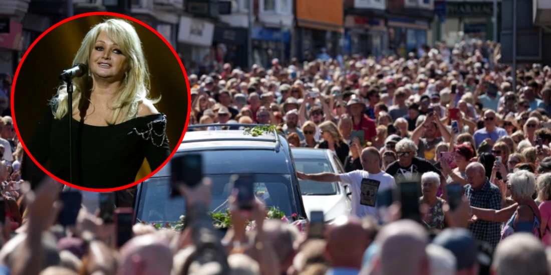 El funeral de Bonnie Tyler en Mumbles, Gales, el 15 de agosto del 2026.