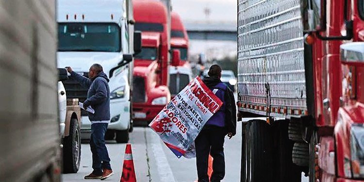 Transportistas de la ANTAC, en imagen de archivo.