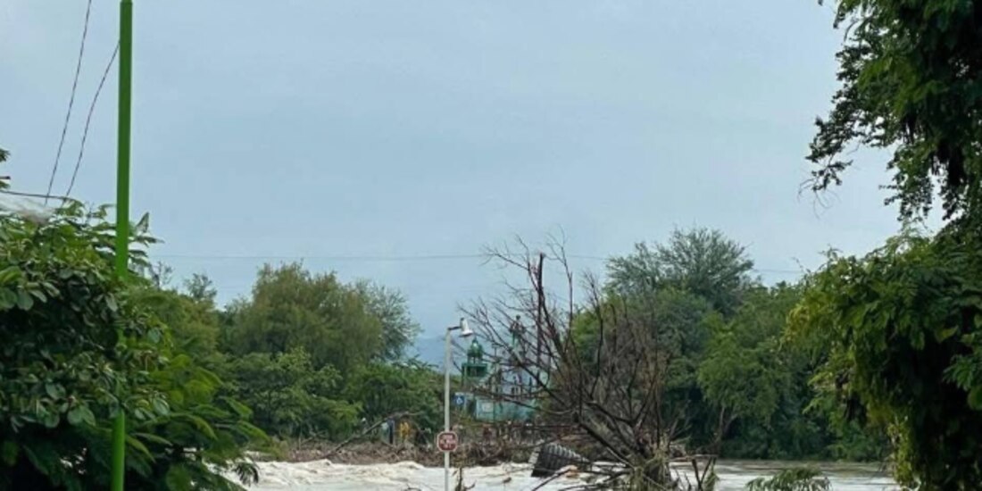 Inundaciones en la comunidad de La Morita, el 1 de julio.