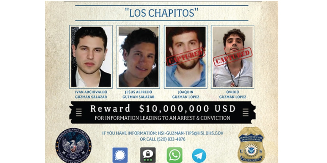 IMAGEN de los hijos de El Chapo, difundida ayer por autoridades de EU