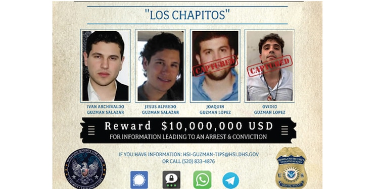 IMAGEN de los hijos de El Chapo, difundida ayer por autoridades de EU