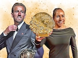 HARRY KANE (IZQ.) y Corral, ayer, en la premiación.