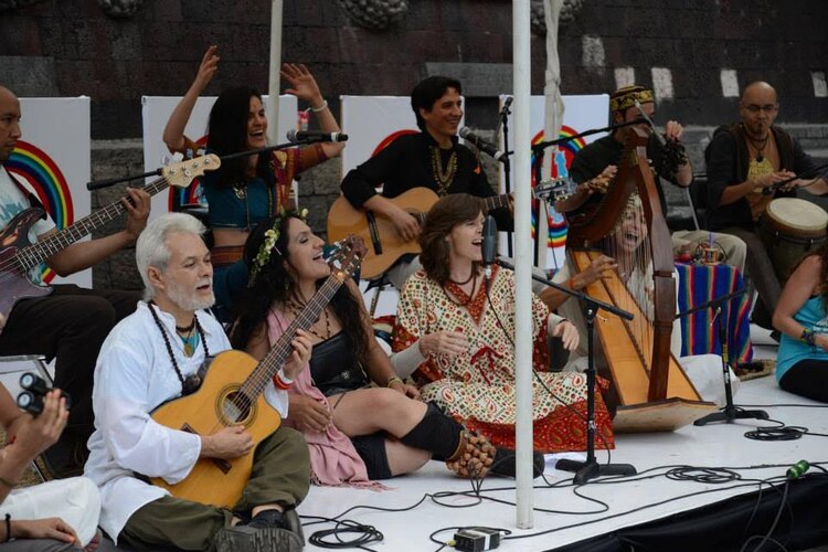 Músicos, en la pasada celebración del solsticio.