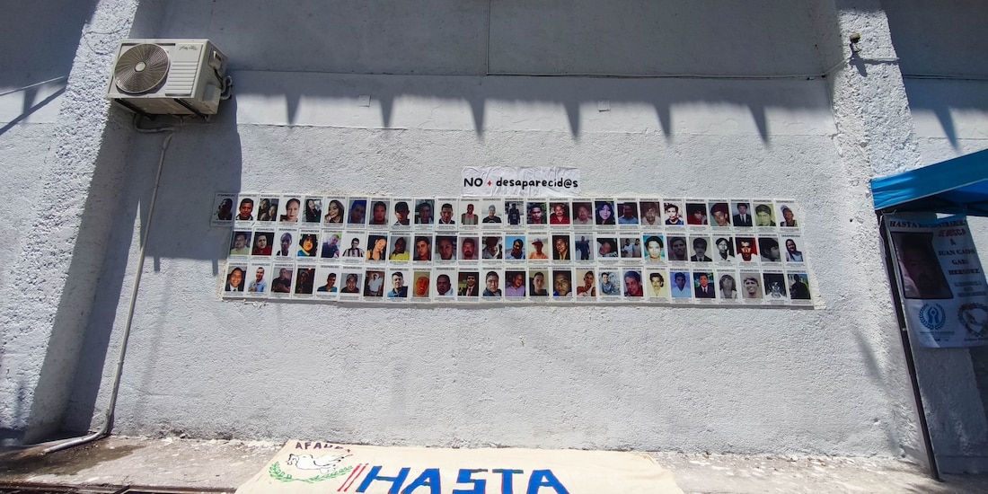 Aspecto de una manifestación para exigir localización de desaparecidos en México.