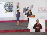 Omar García Harfuch este miércoles en Palacio Nacional, en CDMX.