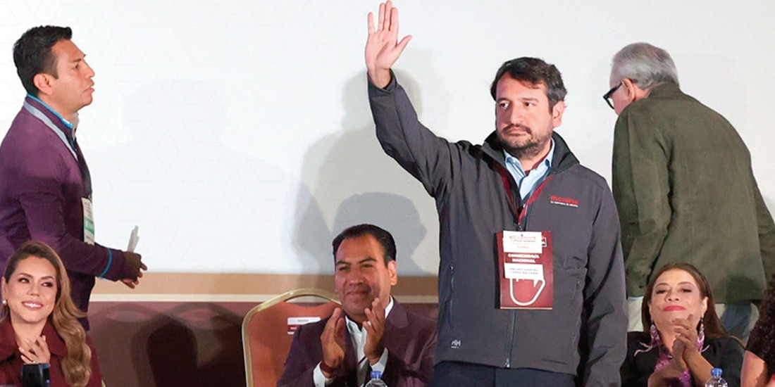 EL EXSECRETARIO de Organización de Morena, Andrés Manuel López Beltrán, el pasado 7 de marzo