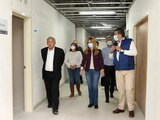 El presidente de México, Andrés Manuel López Obrador y la gobernadora de Sonora, Claudia Pavlovich, recorren el nuevo Hospital General de Especialidades.