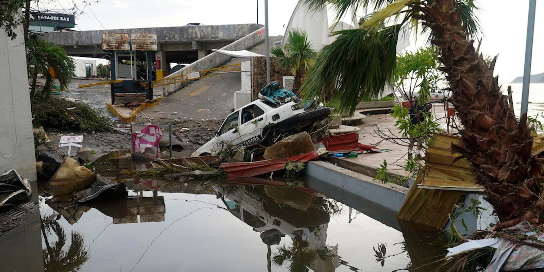 El fenómeno natural dejó daños en las principales vías de acceso a Acapulco.