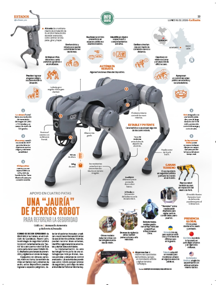 Una jauría de perros robot para reforzar la seguridad