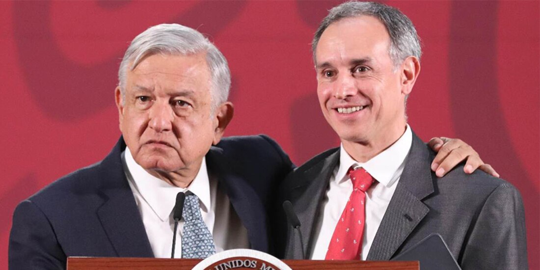 Andrés Manuel López Obrador y Hugo Lopéz Gatell.