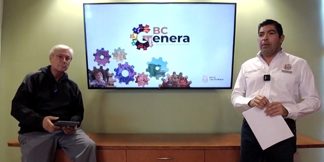 El gobernador de Baja California, Jaime Bonilla y el alcalde de Ensenada, Armando Ayala.