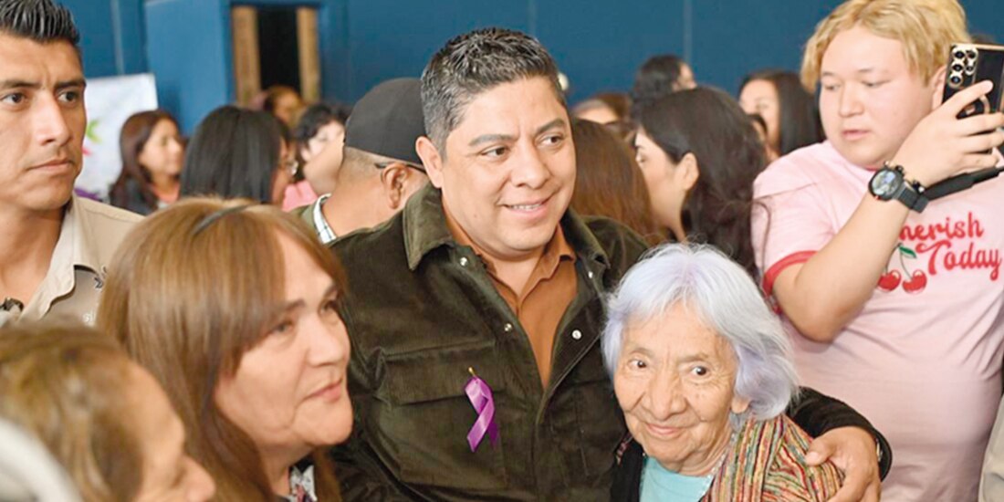 El gobernador de SLP, Ricardo Gallardo, ayer, durante la entrega del premio.