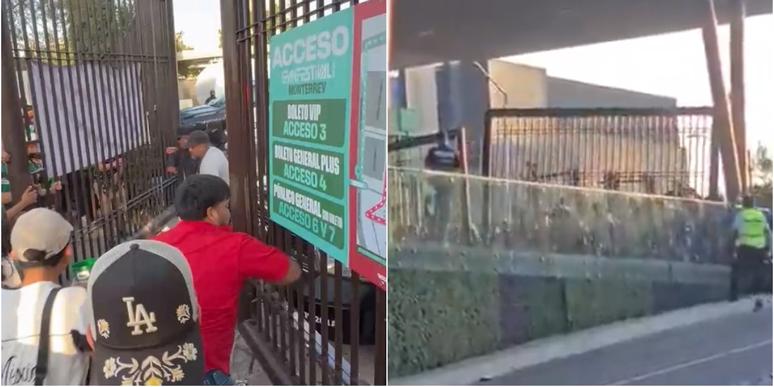 Aficionados dan portazo en el Parque Fundidora de Monterrey.