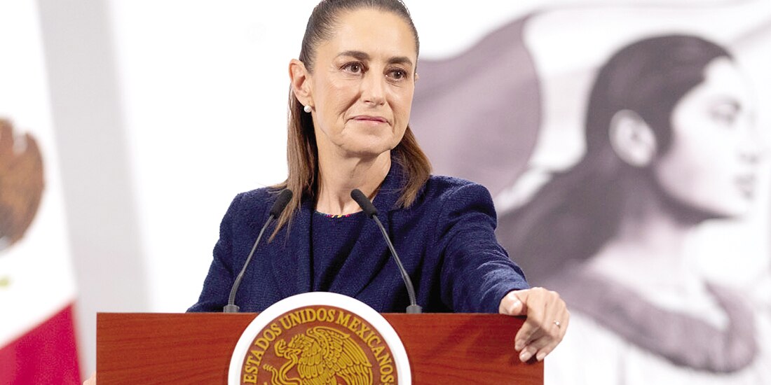 Claudia Sheinbaum, Presidenta de México, ayer en conferencia de prensa.
