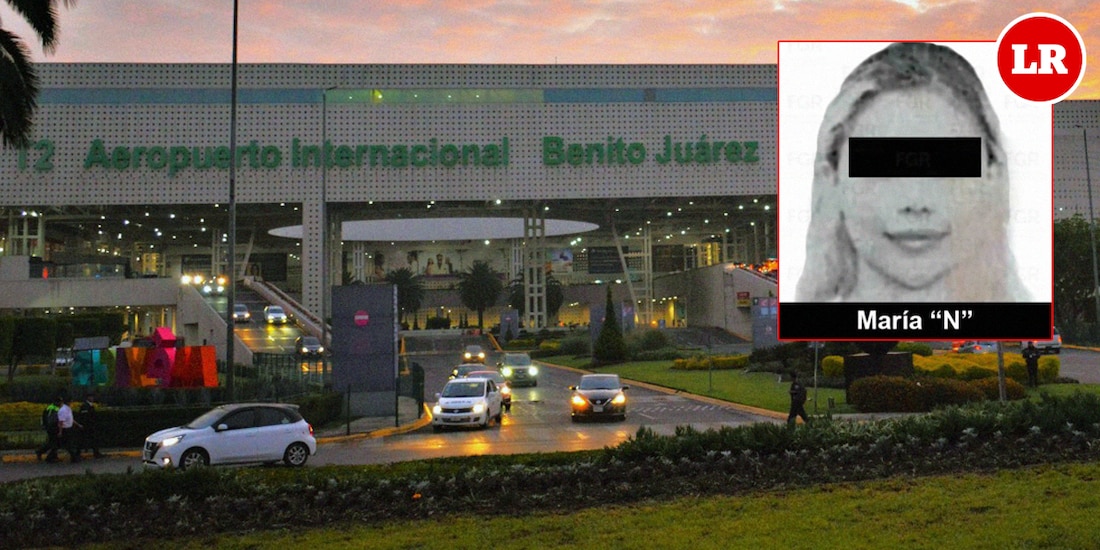 María "N", mujer colombiana detenida en el AICM con cocaína.