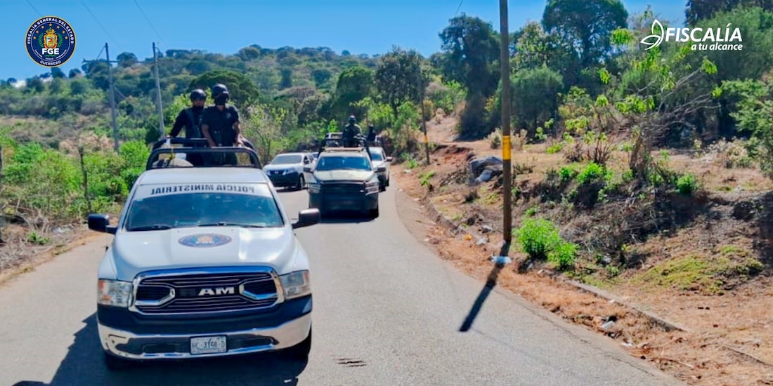 Operativo de autoridades policiales de Guerrero.